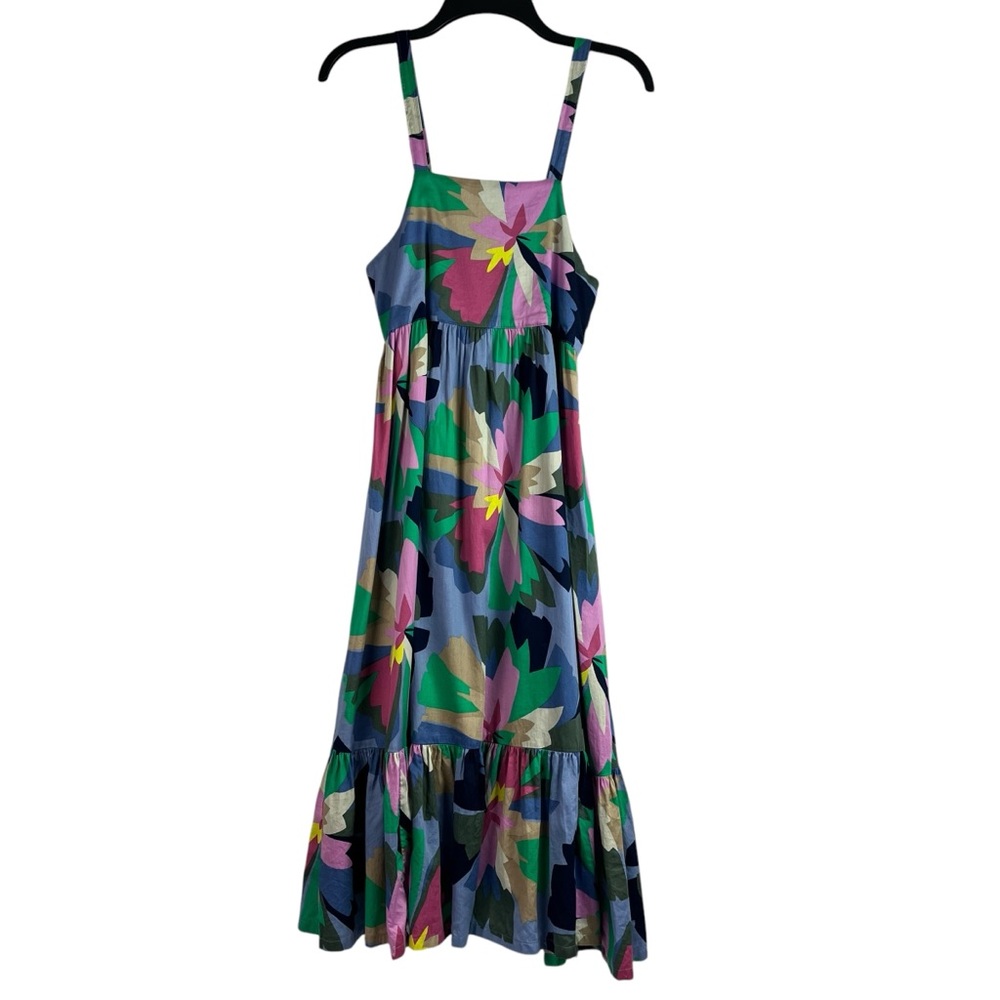 Gap Kids Sundress Blue Floral Adjustable Straps Ruffle Hem XXL
